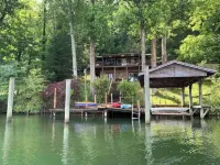 Lakefront Sunset Harbor on Watts Bar Boathouse and Dock