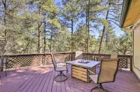 Fall Season at Our Cabin Home Backing Preserve with Deck, Grill and Gas Fire Pit