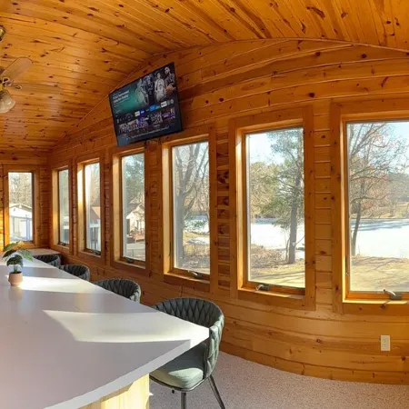 Spacious Lakefront Home with Nostalgic Charm, Wifi, AC and a Boat Dock