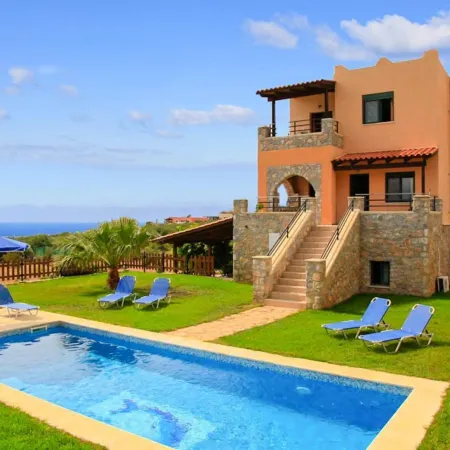 Theo Beach Villa Large Private Pool Walk to Beach Sea Views A C Wifi Car Not Required - 1843