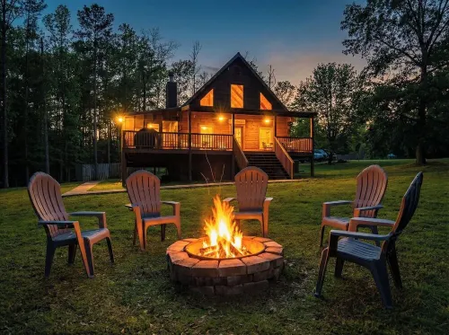 Cozy Cabin with Dock, Huge Screen-in Porch, Fire Pit, Fast WiFi and Pet Friendly