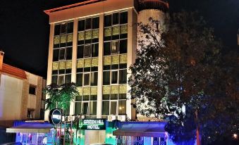 "a large building with a sign that reads "" colonial hotel "" prominently displayed on the front" at Green Hill Hotel