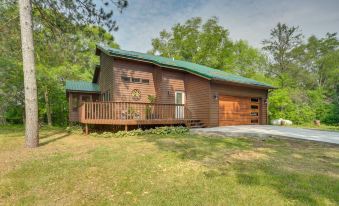 Chetek Lodge w/ Deck on Moose Ear Creek!