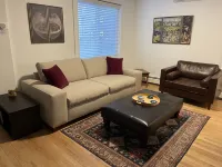 Quiet, private 1 bedroom garden apt near Harvard/MIT, sleeps 4 adults + 1 infant