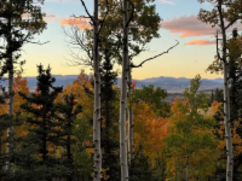 New!  Cozy 2-bedroom A-Frame with Hot Tub, Fire Pit, WiFi, AC and VIEWS!