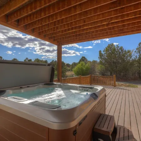 Beautiful home with lots of room. Large deck and amazing hot tub.