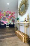 Lilly Pulitzer Inspired 75in TV 1.5 ml Beach Pet Friendly EV Charger Smart Home