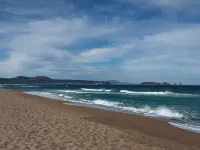 30m from the beach, overlooking the port, apartment with beautiful balcony and wifi