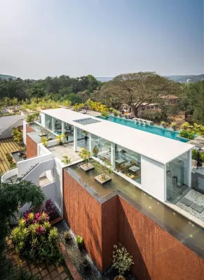 2Br w Rooftop Pool in North Goa Close to Beaches - Wifi