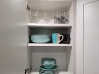 Luxury two bedroom in a modern basement.