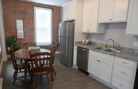 Totally renovated  Tell City IN apartment with huge deck above a wine room