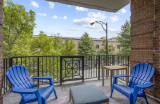 Chic 2BR Apt, Steps from N Main St, Balcony View