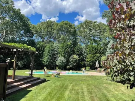 New Deck!  Private 1 Acre Family Friendly Home - Heated Pool, Home Office & Gym