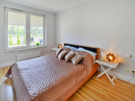 Comfortable apartment, ground floor, balcony Отели в г. Grzybowo