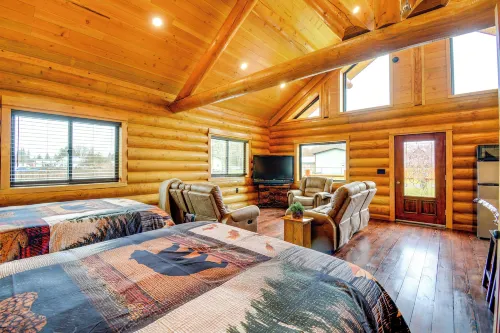 Pavilion w/ Hot Tub! Trybett Cabin 2 in Forks
