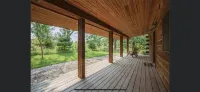 Secluded log cabin at the end of a quiet dead end lane