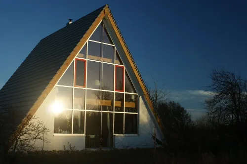 Finnhaus 200m from the Baltic Sea Coast, Sea View to Hiddensee + Moen, Free Wlan - Wifi