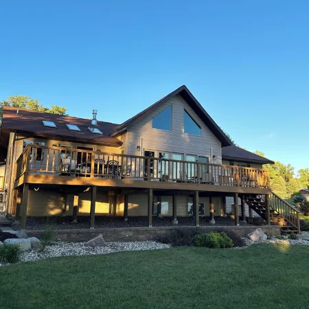 Spacious home with a large deck and ample space for beautiful sunset viewing!