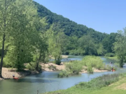 Last of My Kind—NEW modern cabin on the Caddo River and 30 min from Camp Ozark!