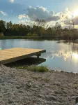 This tiny cabin is a peaceful place complete with stocked pond and kayaks!