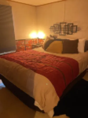 Lake views in fall, sleeps up to 4 with a hot tub.