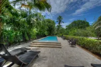 Waterfront Pink House with Private Dock & Pool - Beach