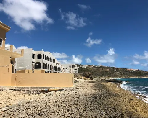 Oceanfront 2 Bedroom Villa in Guana Bay Sint Maarten; Ocnfrt Deck Hotels in Guana Bay