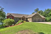 Dock, Hot Tub & Game Room: Luxe Lake Latoka Home - parking