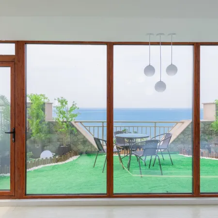 Encounter a guesthouse with a sea view.