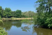 Big Mike's Cabin on the lake, next to ball diamonds nestled in 3 -cabin village