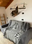 Cozy open-plan studio apartment with a view of the valley