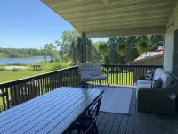 The Lazy Bear Lake House on beautiful Bear Lake, covered deck, great view