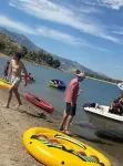 Queen and twin bed Trailer with Kayaks on private beach, Hammocks, tiki torches