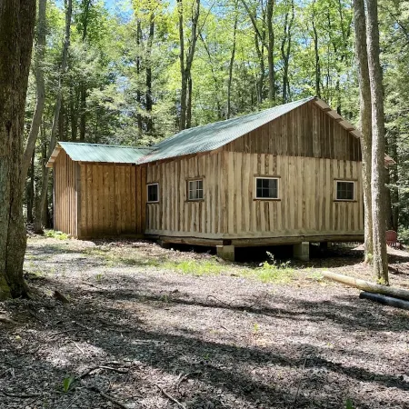 Creekside Log Cabin w/firepit, near quaint towns Thomas/Davis & many state parks
