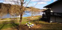 Lake keeper's house, unique, direct location on the shore of Lake Kronenburg, sauna