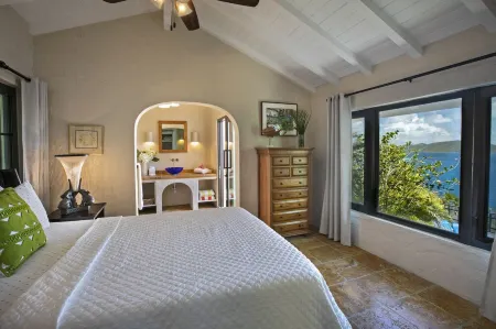 Amazing sunset, ocean front, open air villa w/path to sea and dock