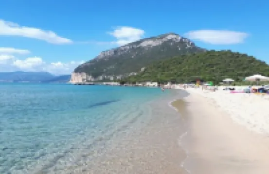 An Oasis of Relaxation, in a Dreamy Sea. Beautiful View of the Sea Mountain and Village