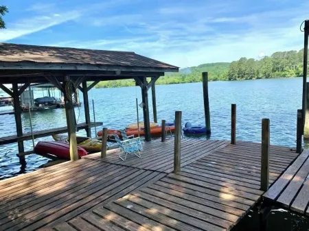 Lakefront Sunset Harbor on Watts Bar Boathouse and Dock