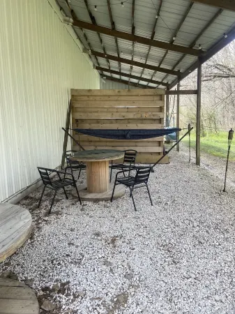 Couples' Hideaway - Relaxing barndominium with hammock, firepit, & covered patio