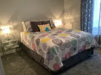 Modern comfort, small town charm. Room for all to visit, rest retreat or create