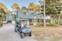 Private 5-bedroom house with private screened in pool and beach access