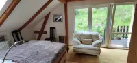 Stylishly furnished apartment in Rathmannsdorf in the Zauketal, allergy sufferers - balcony