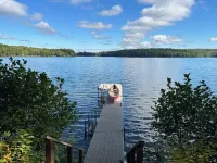 Spacious 5-bedroom lakefront home on pristine Lower Narrows Pond in Winthrop