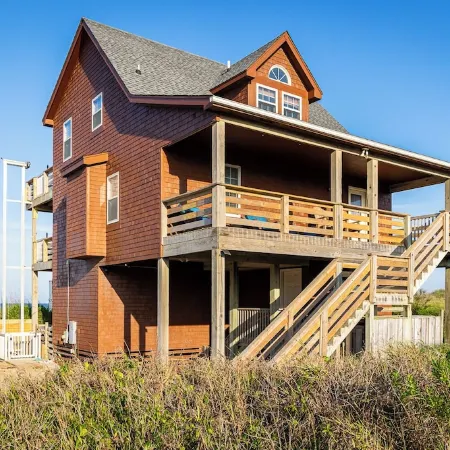Rodanthe Obx Oceanfront Family Escape Hot Tub Dog Friendly Sleeps 12