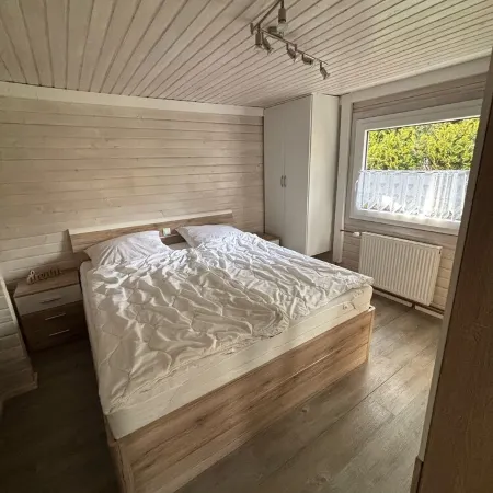 Log cabin in the heath village