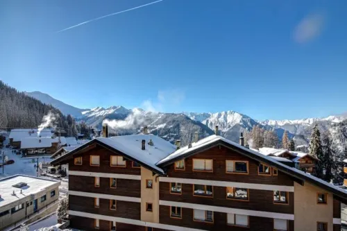 Views of Bruson & Petit Combin range from the top floor of the Alpine residence