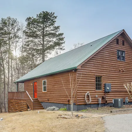 Steps to Lake Lanier: Wooded Escape w/ Boat Dock
