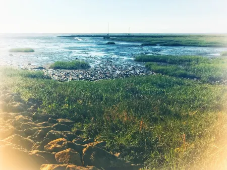 Modern vacation apartment with direct view of the North Sea and swimming pool