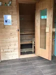 Wooden house with large garden and sauna "dogs welcome"