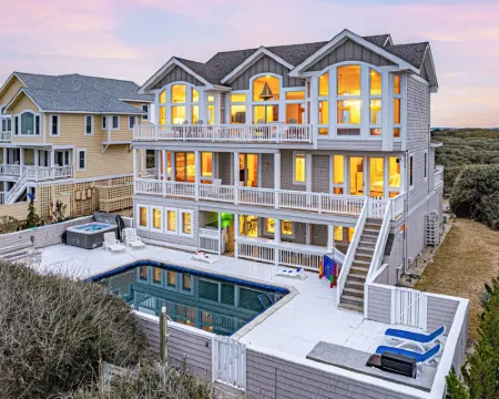 Oceanfront, Game Room, Decks, Heated Pool, Hot Tub, Ocean Views, Fully Loaded Hotels in Corolla